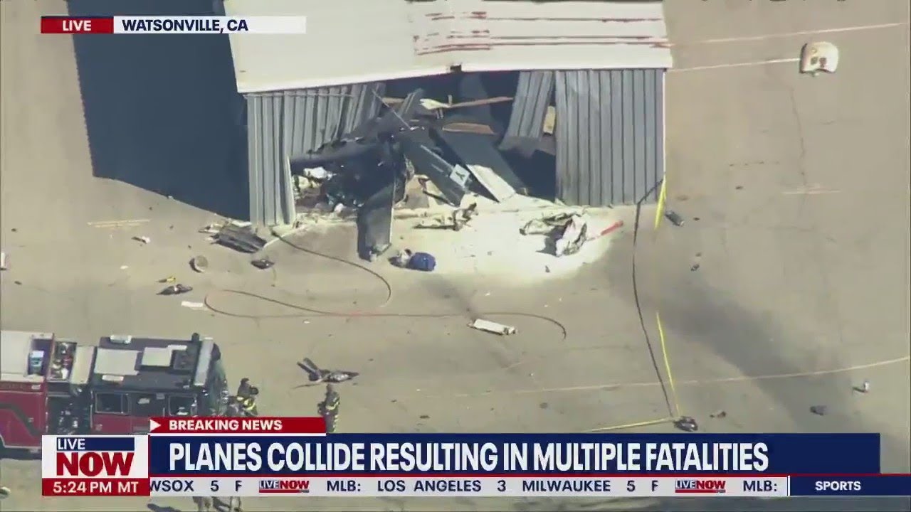 Deadly mid-air collision, two planes crash over Watsonville airport | LiveNOW from FOX