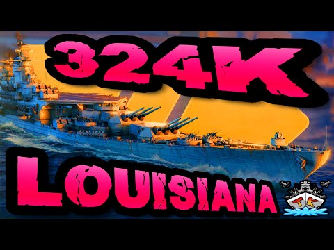 Louisiana drückt 324K DMG *USA USA* im "300K Club" ⚓️ in World of Warships 🚢