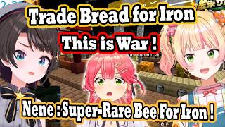 Miko, Subaru & Nene Suddenly Start a Beekeeper Trade War Over Iron on Day 2 !