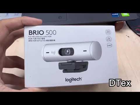 video tren tay webcam logitech brio 500 full hd
