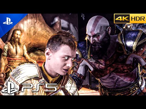(PS5) God of War Ragnarok - Atreus Turns into Bear and Attacks Kratos Scene Gameplay [4K 60FPS HDR]