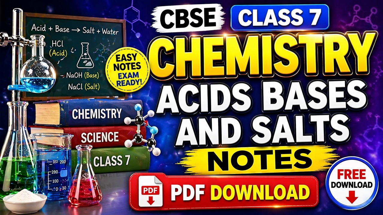 CBSE Class 7 Chemistry Acids, Bases and Salts Notes PDF Download