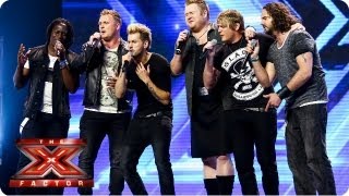 The Tenors of Rock, rock out! -- Arena Auditions Week 4 -- The X Factor 2013