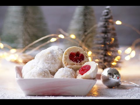 Cherry Snowball Cookies - Easy Christmas Cookie Recipes