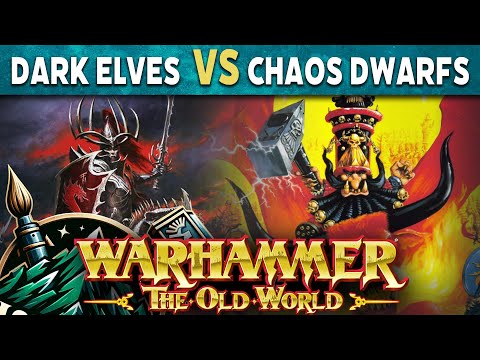 Dark Elves vs Chaos Dwarfs Warhammer The Old World Live Battle Report