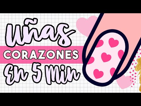 ¡EN 5 MINUTOS! · UÑAS CORAZON DEGRADADO 💖