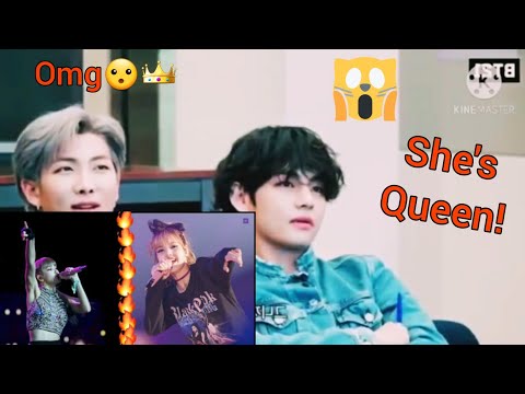 BTS reaction to Blackpink Lisa queen of stage presence🔥😍반응
