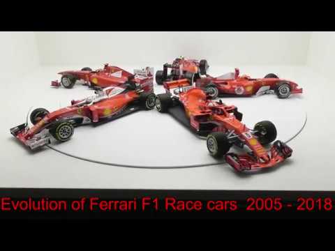 1/18 FERRARI F1 RACING CAR EVOLUTION 2005 - 2018