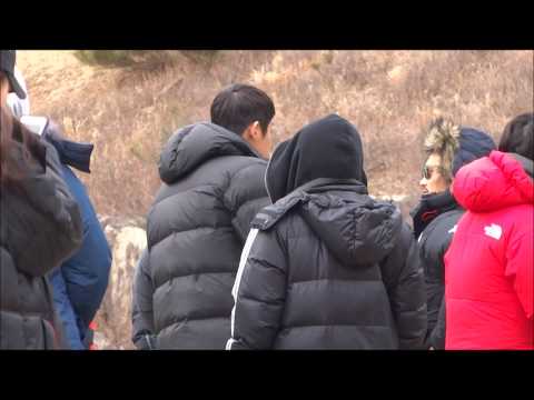 18.02.2014 KHJ practising fight choreo between takes - Namyangju