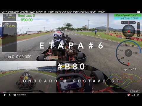 COPA BOTEQUIM GP KART 2020 - ETAPA #6 - #B80 - BETO CARRERO - PENHA/SC (23/08/20) - 1080P