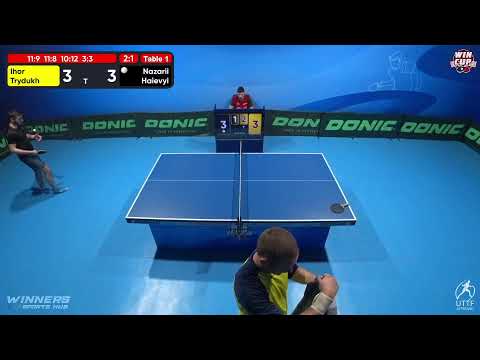 09:30 Ihor Trydukh 3 - 1 Nazarii Haievyi West 1 WIN CUP 06.12.2022 | TABLE TENNIS WINCUP