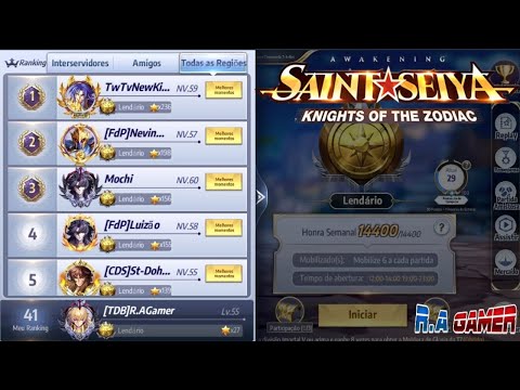 BORA TENTAR FICA TOP 500 JAMILE E MUITOS DUELOS E DICAS - SAINT SEIYA AWAKENING