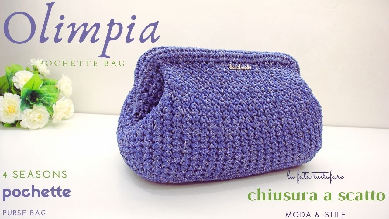 TUTORIAL: Pochette Olimpia uncinetto /chiusura a scatto