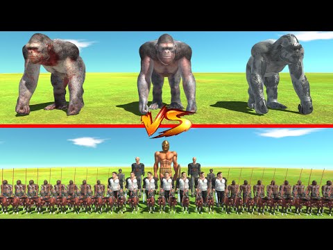 Giant Mutant Primates vs All Human Units! 😱 Animal Revolt Battle Simulator