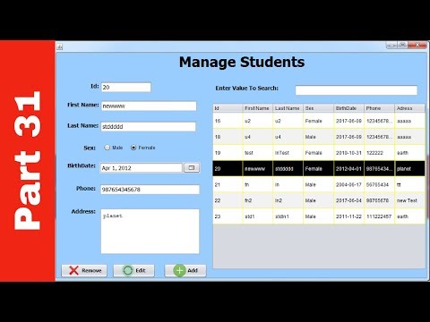 Java Student Information System Project In Java Using Netbeans With Source Code Part 31
