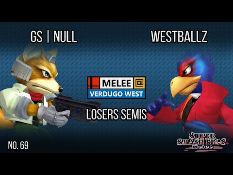 Melee @ Verdugo #69 - GS | null (Fox) VS Westballz (Falco)  - SSBM - Losers Semis