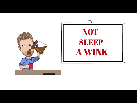 English Tutor Nick P Idioms (468) Not Sleep a Wink - Animated