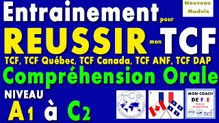 TCF Entrainement + CORRIGÉS Compréhension Orale Niveau A1 à C2 TCF Québec TCF Canada TCF ANF TCF DAP
