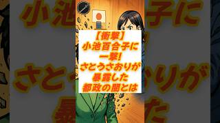 【衝撃】小池百合子に一撃！さとうさおりが暴露した都政の闇とは#さとうさおり #小池百合子 #都政