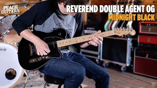 Video thumbnail for No Talking...Just Tones | Reverend Double Agent OG - Midnight Black by Peach Guitars