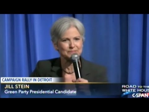 Jill Stein "Marijuana Is Dangerous Because It's Illegal!" (53:15) Detroit Rally
