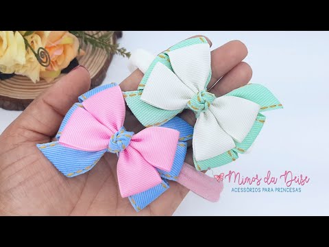 LACINHO DE BEBÊ LUCRATIVO 🎀 Catavento DIY ribbon bow hair