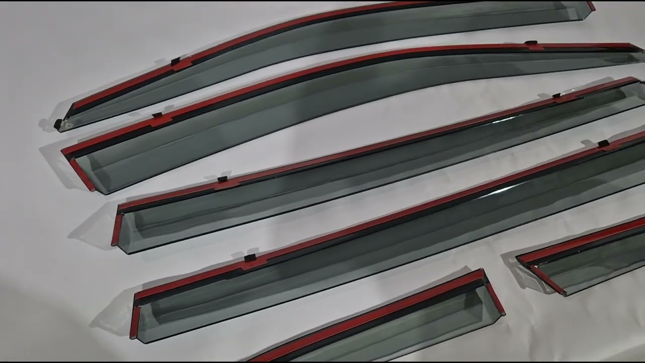 Вітровики з хромованим молдингом Niken Luxury (6 шт) Video 1