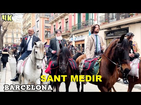 SANT MEDIR Festivities in Gràcia - The Sweetest Festival in Barcelona 2025 Spain 4K