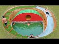 Building Underground Water Maze Crocodile To The Secret Underground House And Swimming Pool