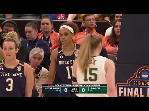 Notre Dame vs. Baylors Bears...Women's Basketball 2019 NCAA Championship Final Four ....Finala
