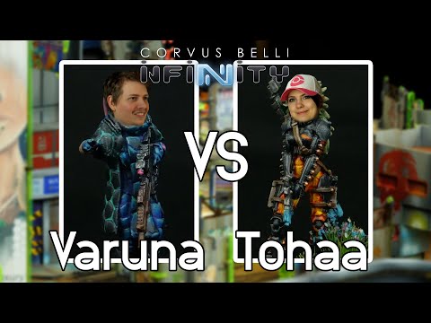 Infinity the Game BattleReport - Unmasking - PanOceania Varuna VS Tohaa mit René und Gini