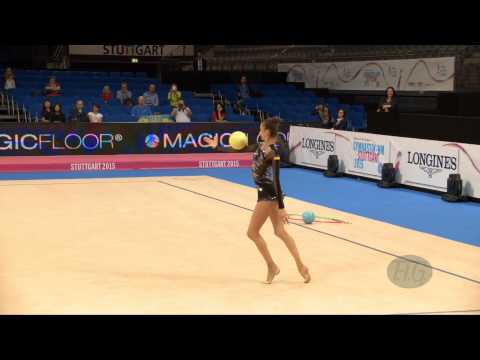 Eleonora ROMANOVA (UKR) 2015 Rhythmic Worlds Stuttgart - Qualifications Ball
