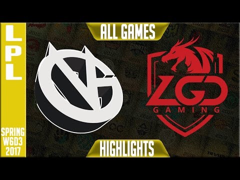 LGD vs Vici Gaming Highlights All Games - LPL Spring 2017 W6D3 - LGD vs VG All Games