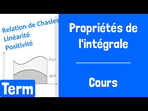 Cours : Propriétés de l'intégrale (relation de Chasles, linéarité et positivité)