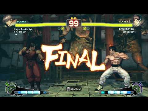 Kiryu Tsukimiya [Guy] vs Aqua [Fei] 2/2 SSF4 Japanese Online Ranked Matches - TRUE-HD