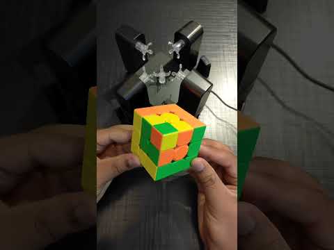 Can the Cubing Robot Solve The “Cube in a Cube in a Cube” Pattern #shorts