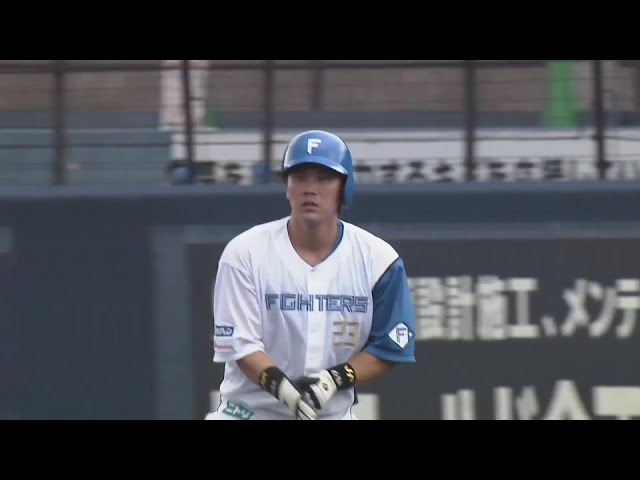 【ファーム】逆方向へ綺麗に流す!! ファイターズ・伏見寅威のタイムリーヒットで点差を縮める!!  2024年6月26日 北海道日本ハムファイターズ 対 読売ジャイアンツ