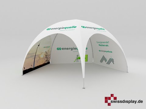Dome Pavillon Zelt 4x4 m Schnellbauzelt für Anspruchsvolle. Endlich attraktiv und modern auftreten.