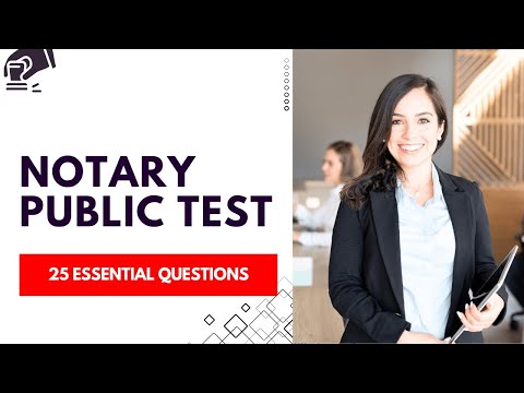 Notary Public Test - Practice Exam Prep & Study Guide (25 Essential Questions)