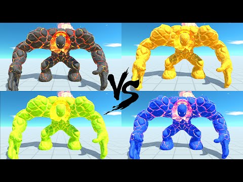 Who Is The Strongest Of The 4 Lavaboys? - Animal Revolt Battle Simulator