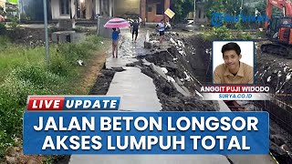 Belum Setahun Dibangun, Jalan Beton di Ngusikan Jombang Longsor hingga Akses Warga Lumpuh Total