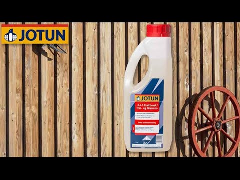 Jotun Kraftvask  - Verwitterte & vergraute Holzflächen reinigen - Holzreiniger und Aufheller - HowTo
