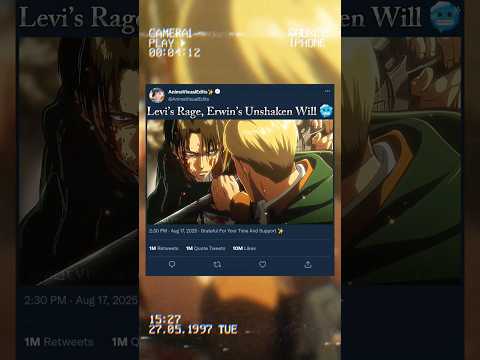 Levi's Rage and Erwin's Unshaken Will 🥶 #aot #attackontitan #levi #animeshorts #animeedit