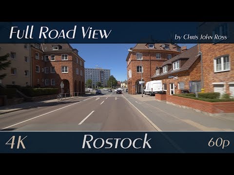 Rostock, Germany: Hansaviertel - Parkstraße, Dethardingstraße, Karl-Marx-Straße - 4K (UHD/2160p/60p)