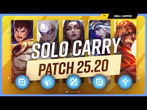 The NEW BEST SOLO CARRY CHAMPIONS on PATCH 25.20 - League of Legends