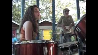 Teenage Drummer Girl plays Reggae 1st Time