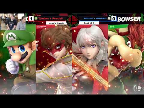 RCR 4 Doubles Losers Semis - Pencivil/TJosher vs SweeterRice/RiceKraker - SSBU Smash Ultimate