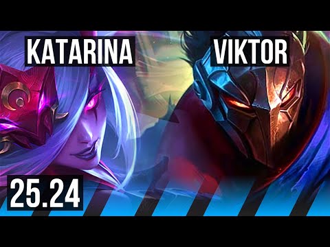 KATARINA vs VIKTOR (MID) | Good KDA: 15/1/7 | KR Challenger | 25.24