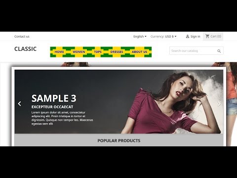 Prestashop 1.7 Styling - Main Menu styling + Sub Menu position fix