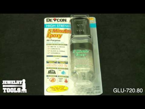GLU-720.80 - Devcon Epoxy, 5 Minute Epoxy, 1 Ounce Syringe - Jewelry Tools Demo